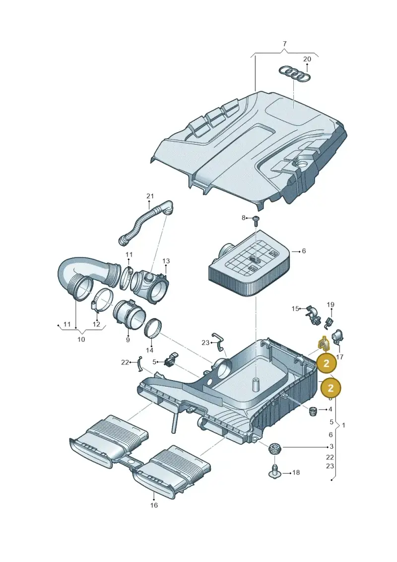 4M0133567A — Audi Q8 Quattro 3,0 (2018-) diagram 859129200, position 2