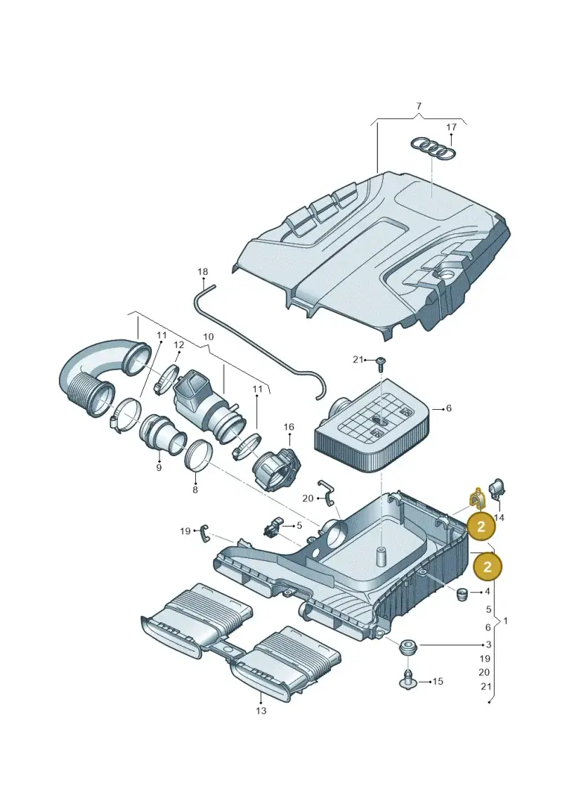 4M0133567A — Audi Q7 qu. 3.0 TDI (2015-2019) diagram 859133460, position 2