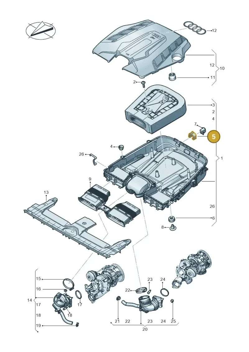 4M0133567A — Audi RS Q8 Quattro (2019-) diagram 429133080, position 5