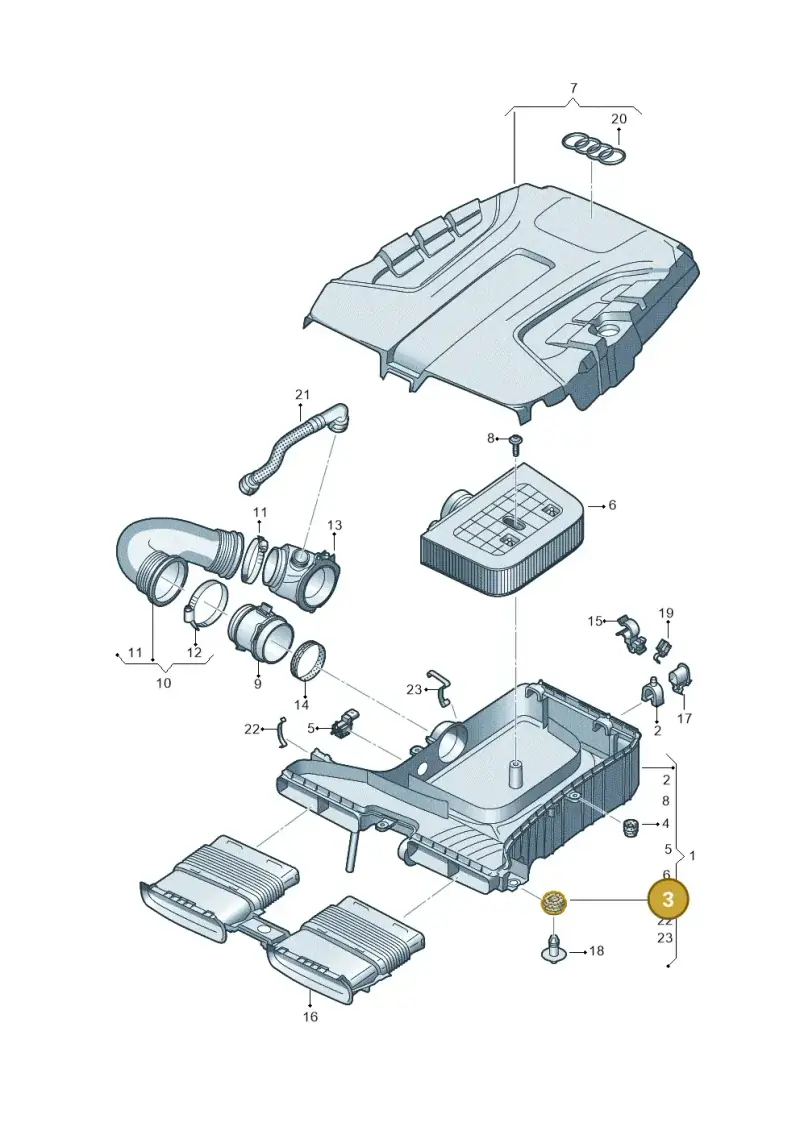 4M0133567B — Audi Q8 Quattro 3,0 (2018-) diagram 859129200, position 3