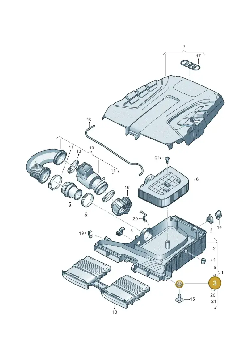 4M0133567B — Audi Q7 qu. 3.0 TDI (2015-2019) diagram 859133460, position 3