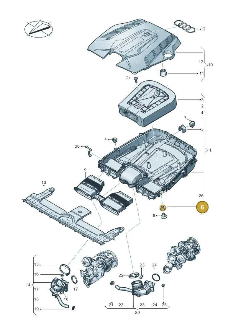 4M0133567B — Audi RS Q8 Quattro (2019-) diagram 429133080, position 6