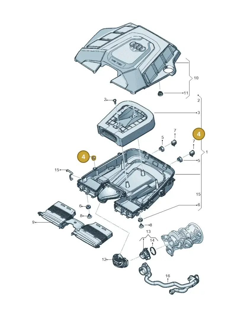 4M0133567C — Audi Q8 Quattro 3,0 (2018-) diagram 429133050, position 4