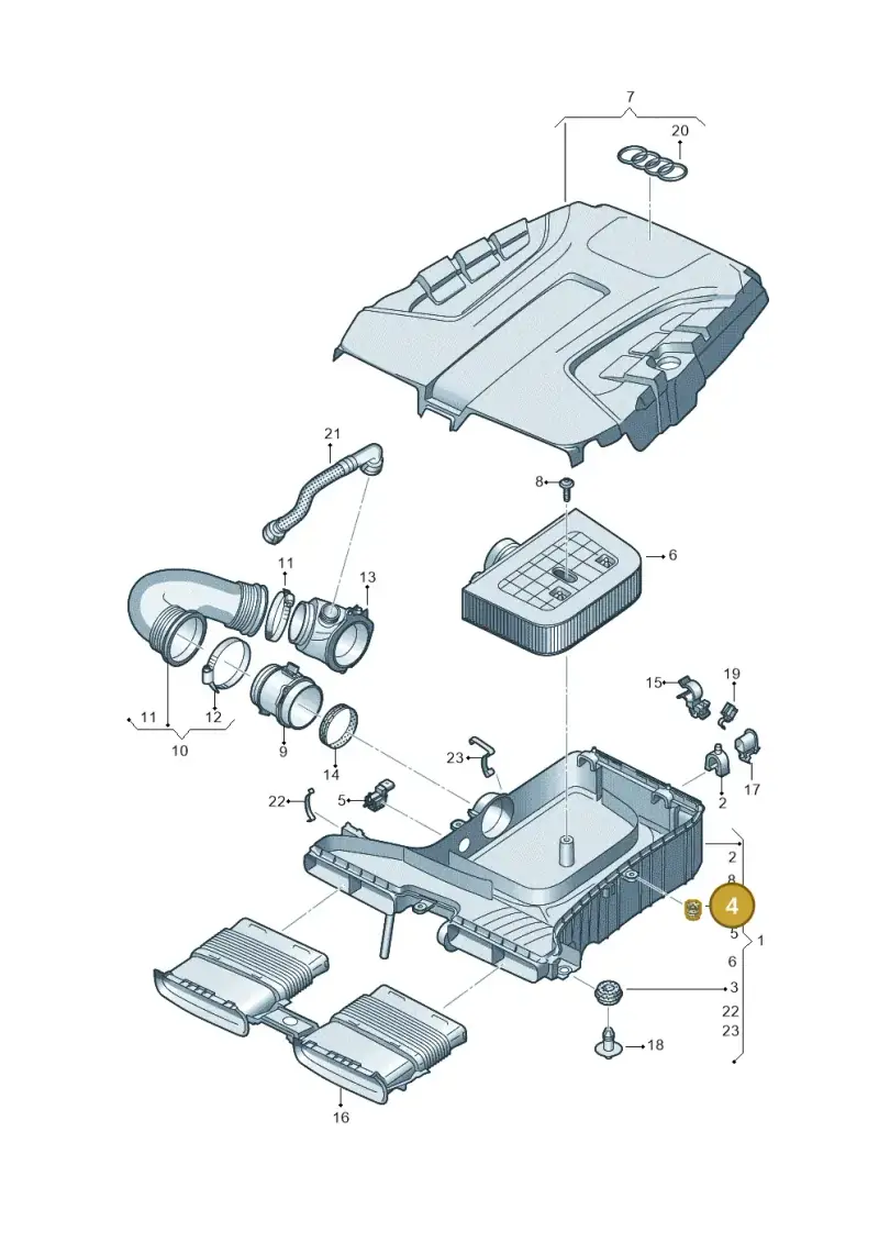 4M0133567C — Audi Q8 Quattro 3,0 (2018-) diagram 859129200, position 4