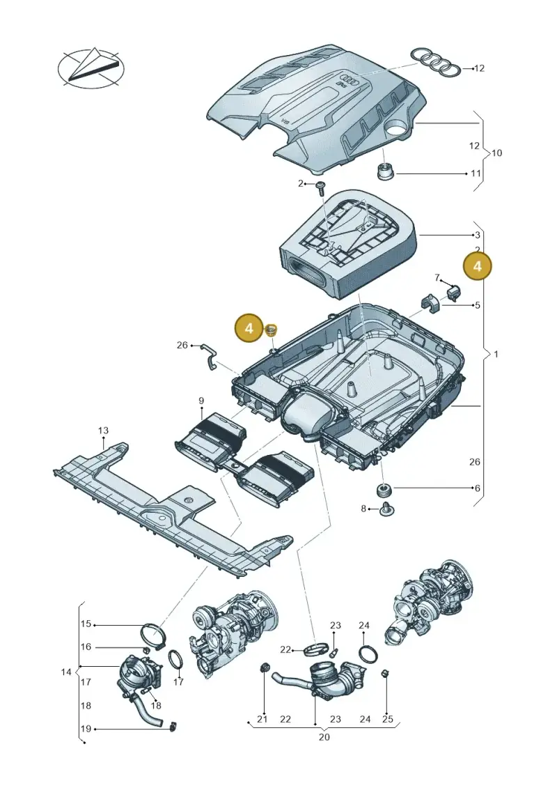 4M0133567C — Audi RS Q8 Quattro (2019-) diagram 429133080, position 4