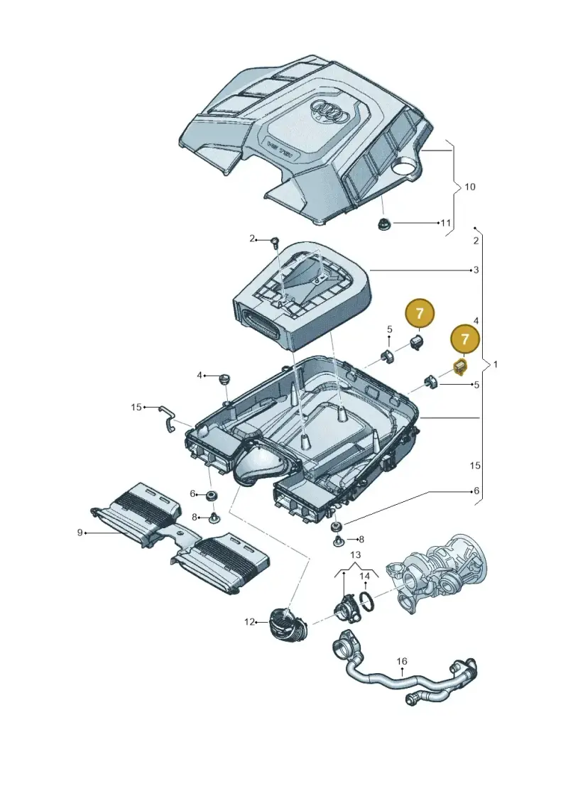 4M0133615 — Audi Q8 Quattro 3,0 (2018-) diagram 429133050, position 7
