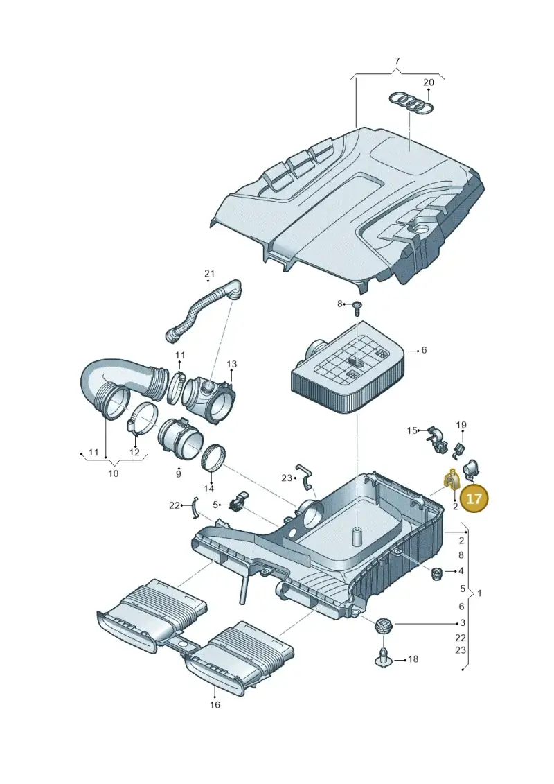 4M0133615 — Audi Q8 Quattro 3,0 (2018-) diagram 859129200, position 17