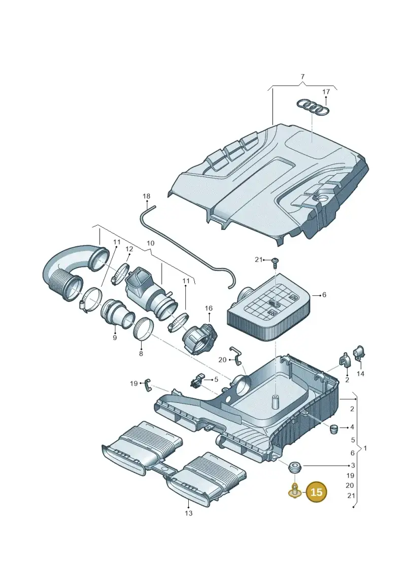 4M0133615B — Audi Q7 qu. 3.0 TDI (2015-2019) diagram 859133460, position 15