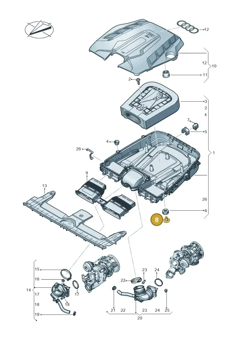 4M0133615B — Audi RS Q8 Quattro (2019-) diagram 429133080, position 8