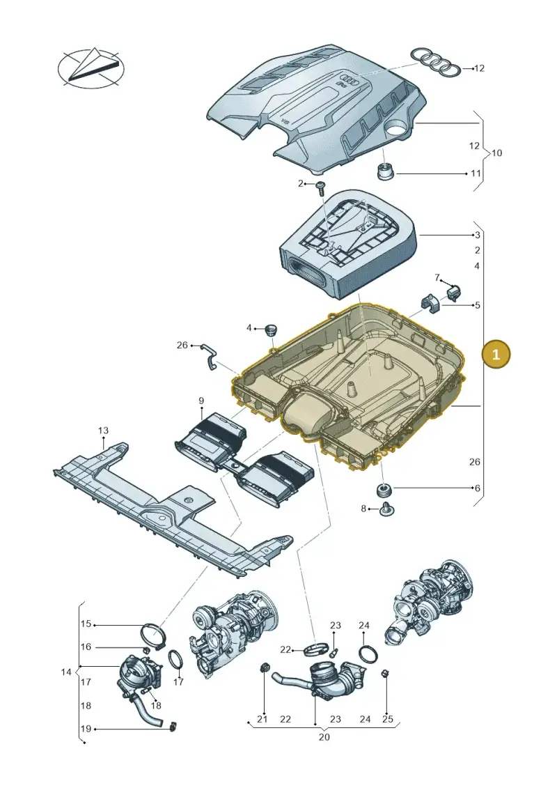 4M0133835H — Audi RS Q8 (2019-2025) diagram 429133080, position 1