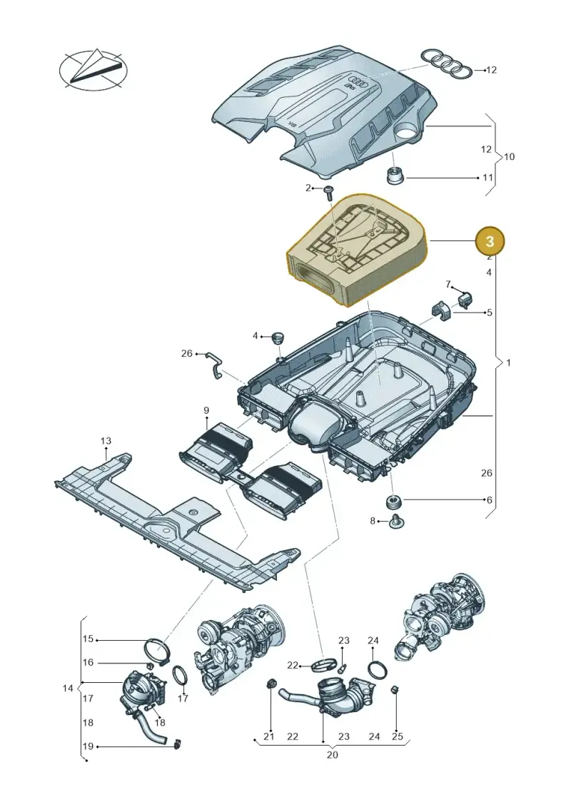 4M0133843E — Audi RS Q8 Quattro (2019-) diagram 429133080, position 3