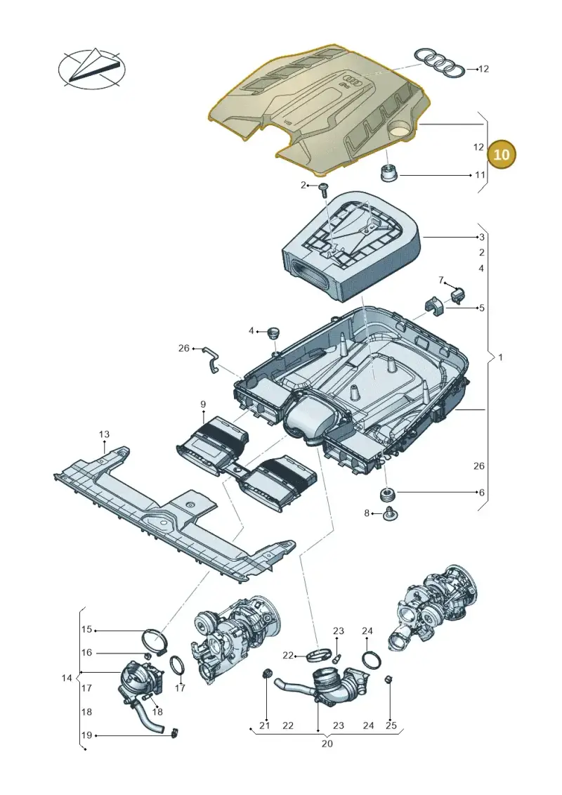 4M0133849AC — Audi Q8 (2018-2025) diagram 429133080, position 10