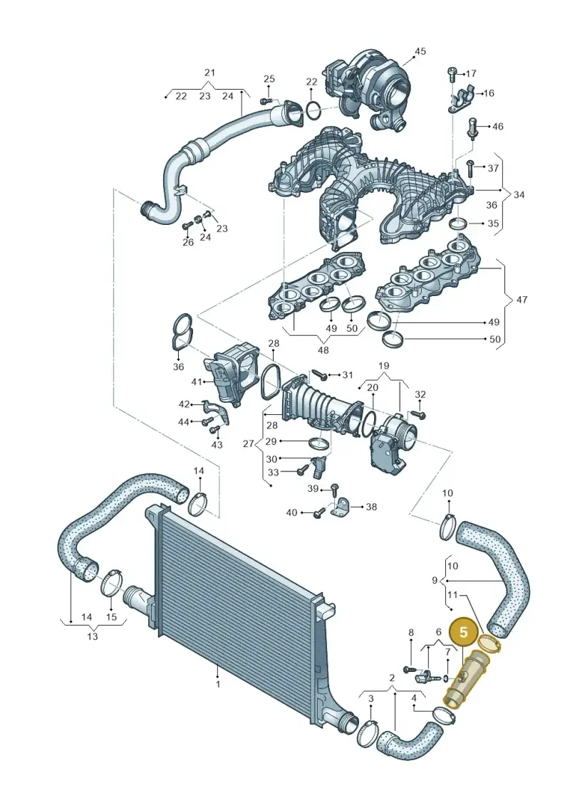 4M0145683B — Audi Q7 qu. 3.0 TDI (2015-2019) diagram 859145500, position 5