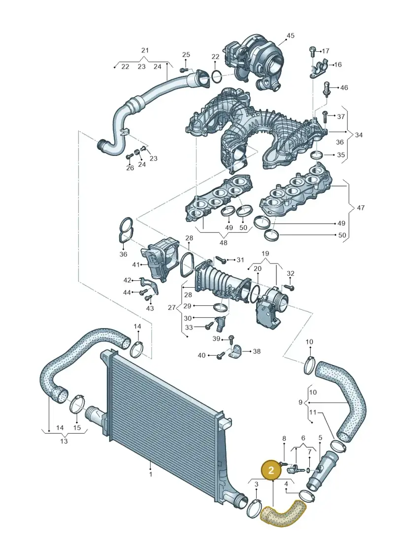 4M0145709G — Audi Q7 qu. 3.0 TDI (2015-2019) diagram 859145500, position 2