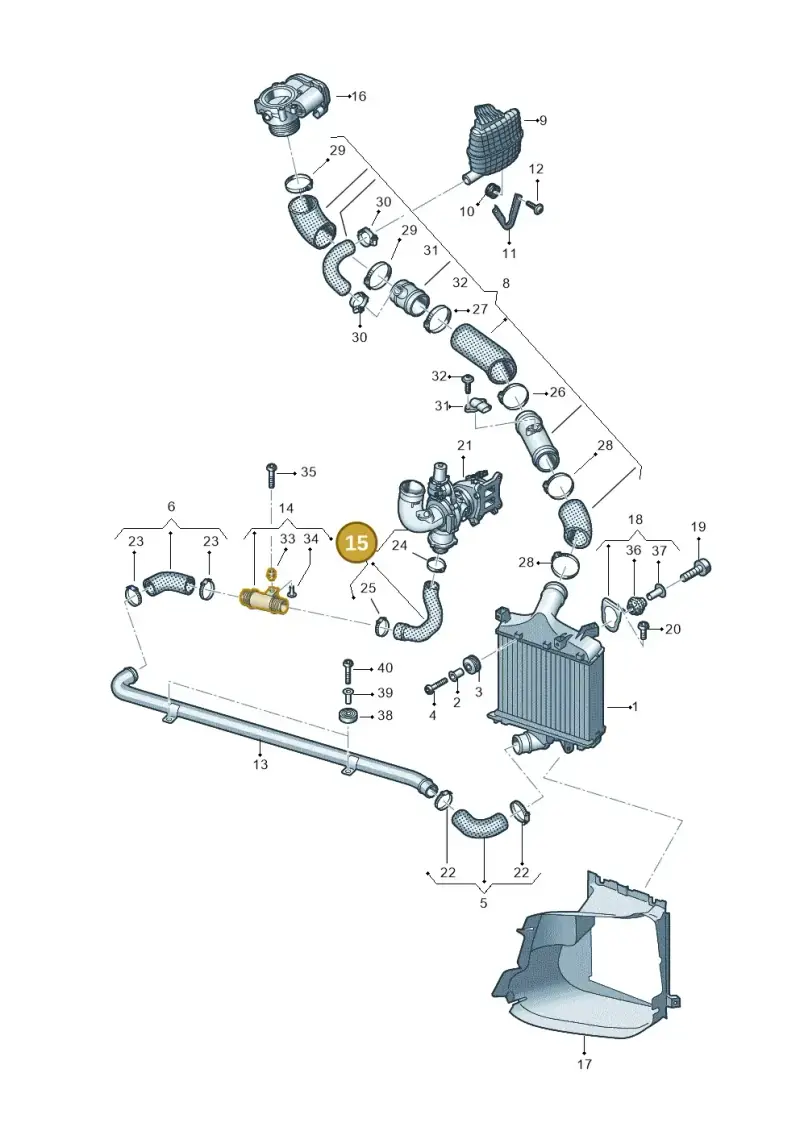4M0145738R — Audi Q7 qu. 3.0 TDI (2015-2019) diagram 859145420, position 15