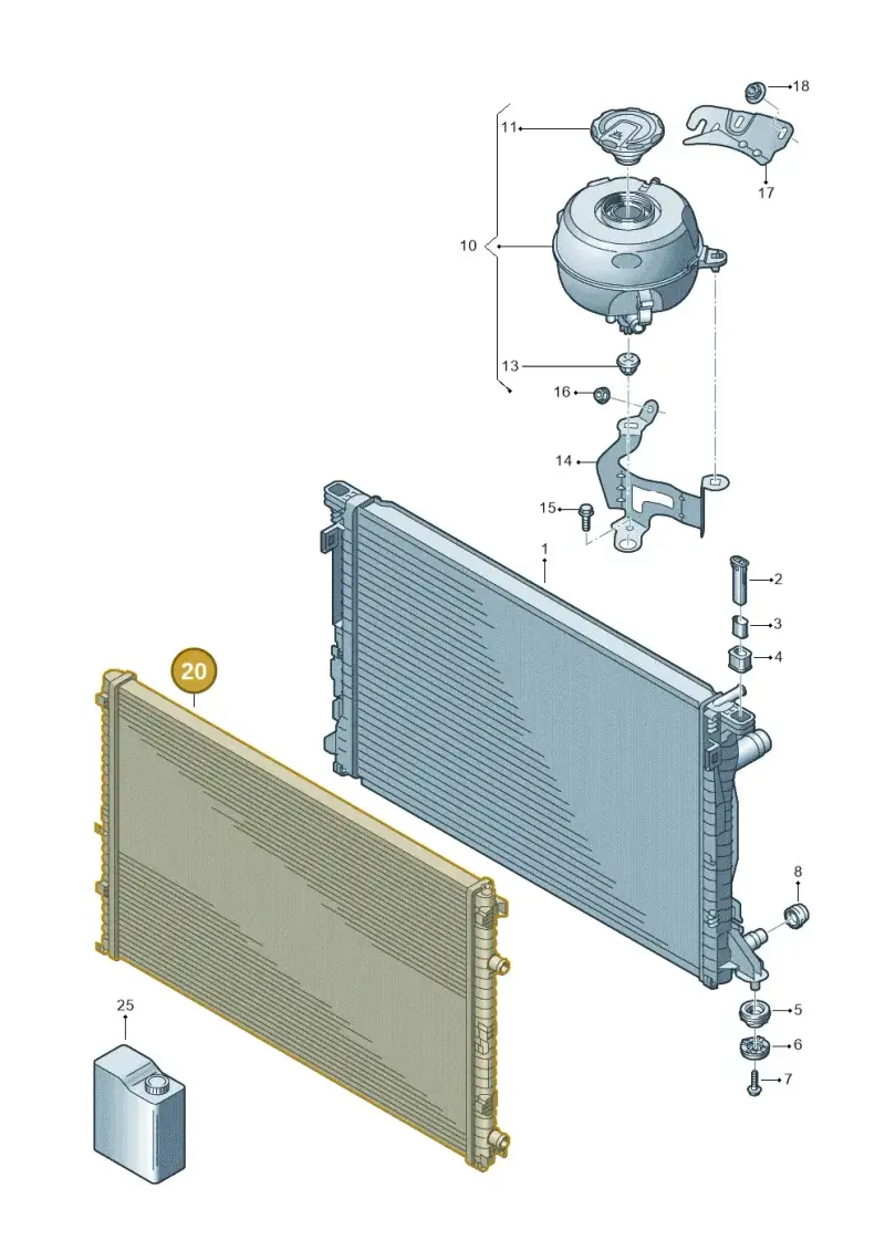 4M0145804T — Audi A6 2.0 (2018-) diagram 430121203, position 20