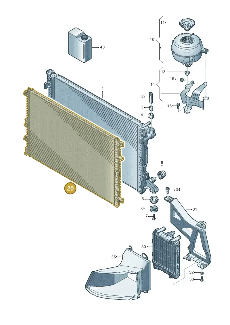 4M0145804T — Audi A6 2.0 (2018-) diagram 430121230, position 20
