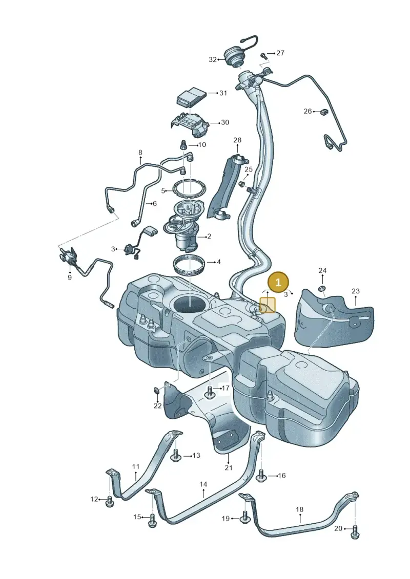 4M0201060CT — Audi Q8 Quattro 3,0 (2018-) diagram 429201000, position 1