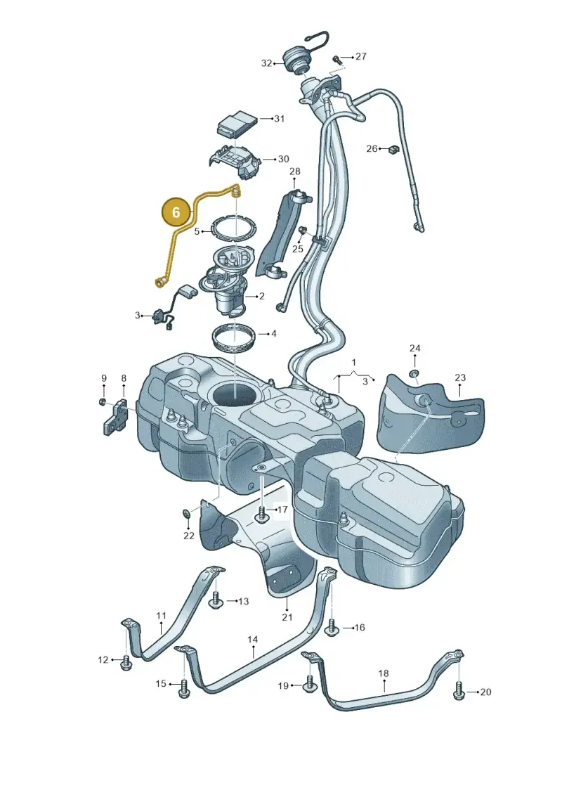 4M0201220E — Audi Q7 qu. 3.0 TDI (2015-2019) diagram 859201011, position 6