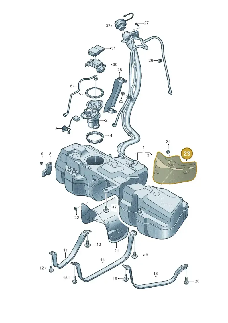 4M0201307 — Audi Q7 (2015-2025) diagram 859201011, position 23