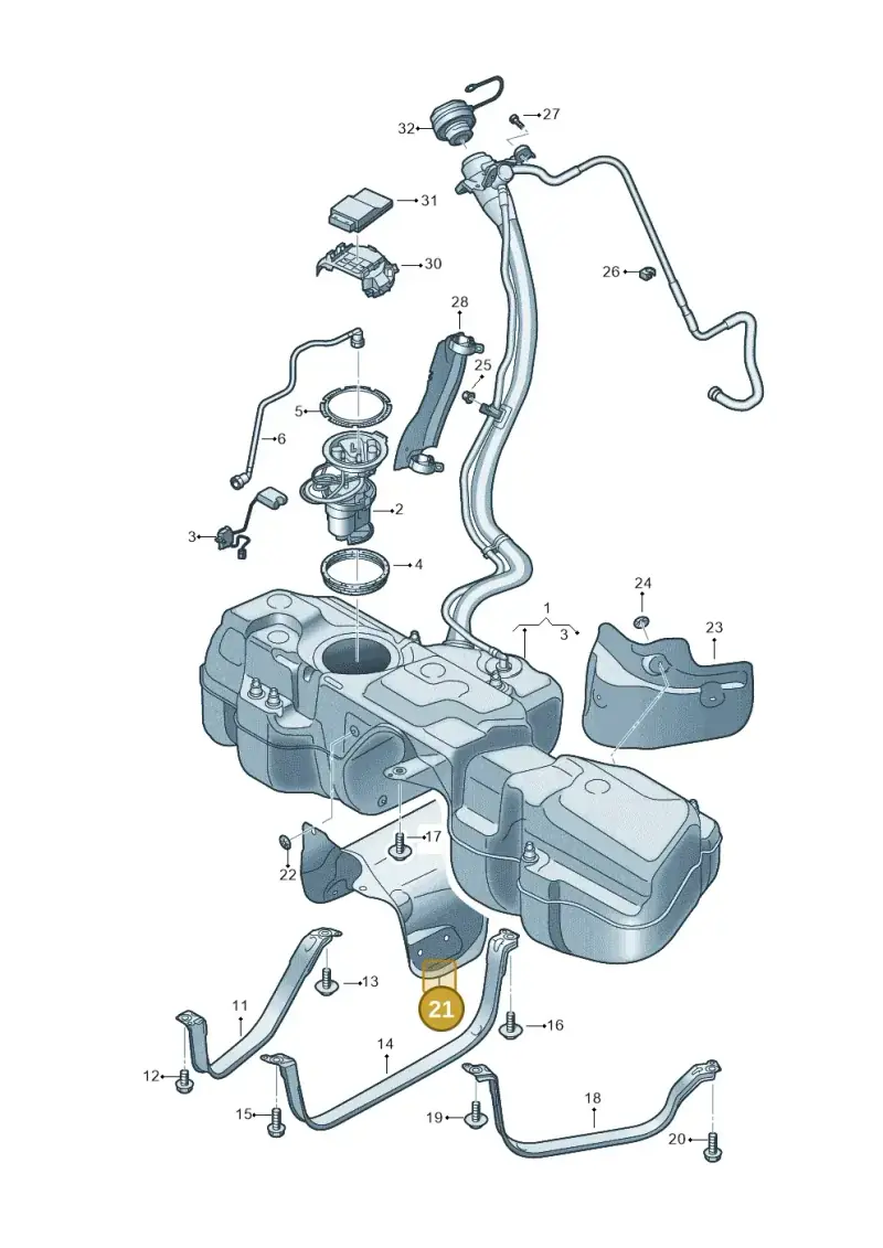 4M0201307A — Audi Q7 (2015-2025) diagram 595201110, position 21