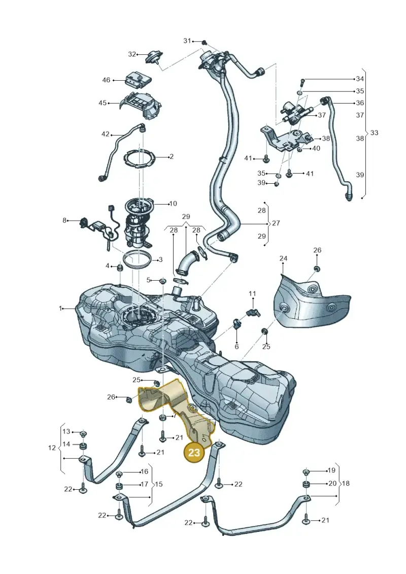 4M0201308F — Audi Q8 (2018-2025) diagram 429201200, position 23