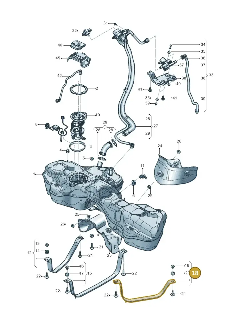 4M0201391B — Audi Q8 Quattro 3,0 (2018-) diagram 429201200, position 18