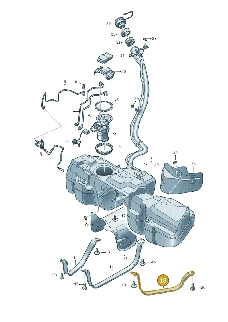 4M0201391C — Audi Q8 Quattro 3,0 (2018-) diagram 429201050, position 18