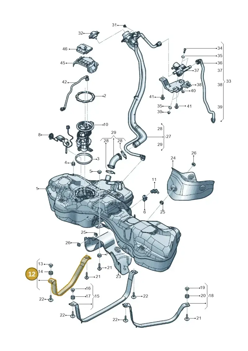 4M0201392E — Audi Q8 Quattro 3,0 (2018-) diagram 429201200, position 12