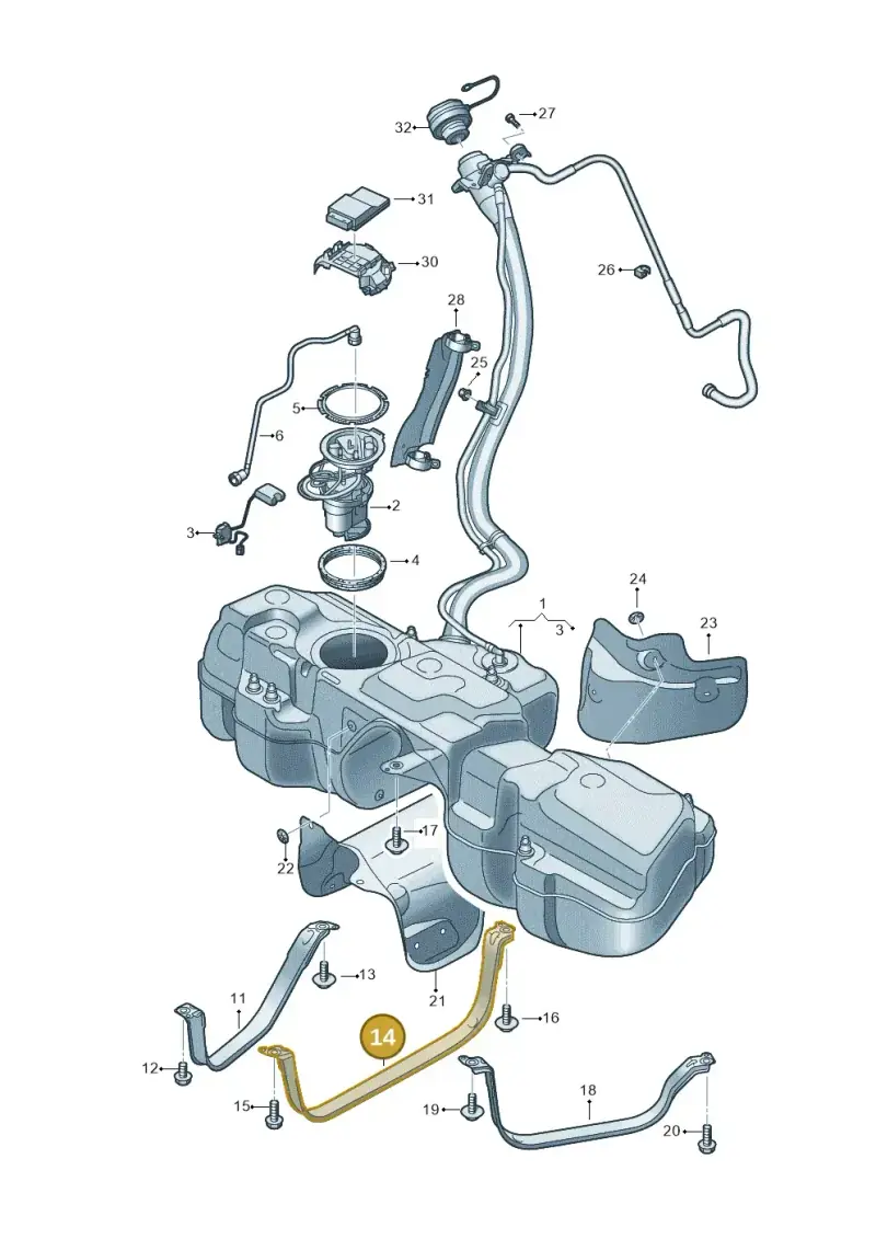 4M0201392F — Audi RS Q8 (2019-2025) diagram 595201110, position 14