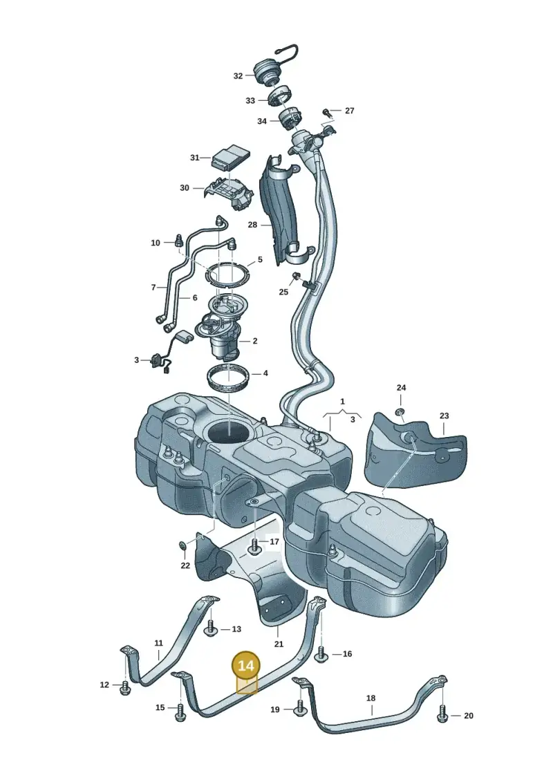 4M0201392F — Audi Q7 (2015-2025) diagram 859201008, position 14