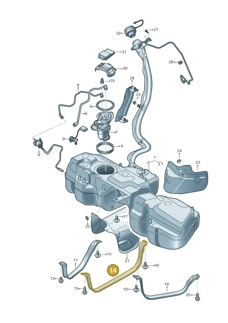 4M0201392F — Audi RS Q8 (2019-2025) diagram 429201000, position 14