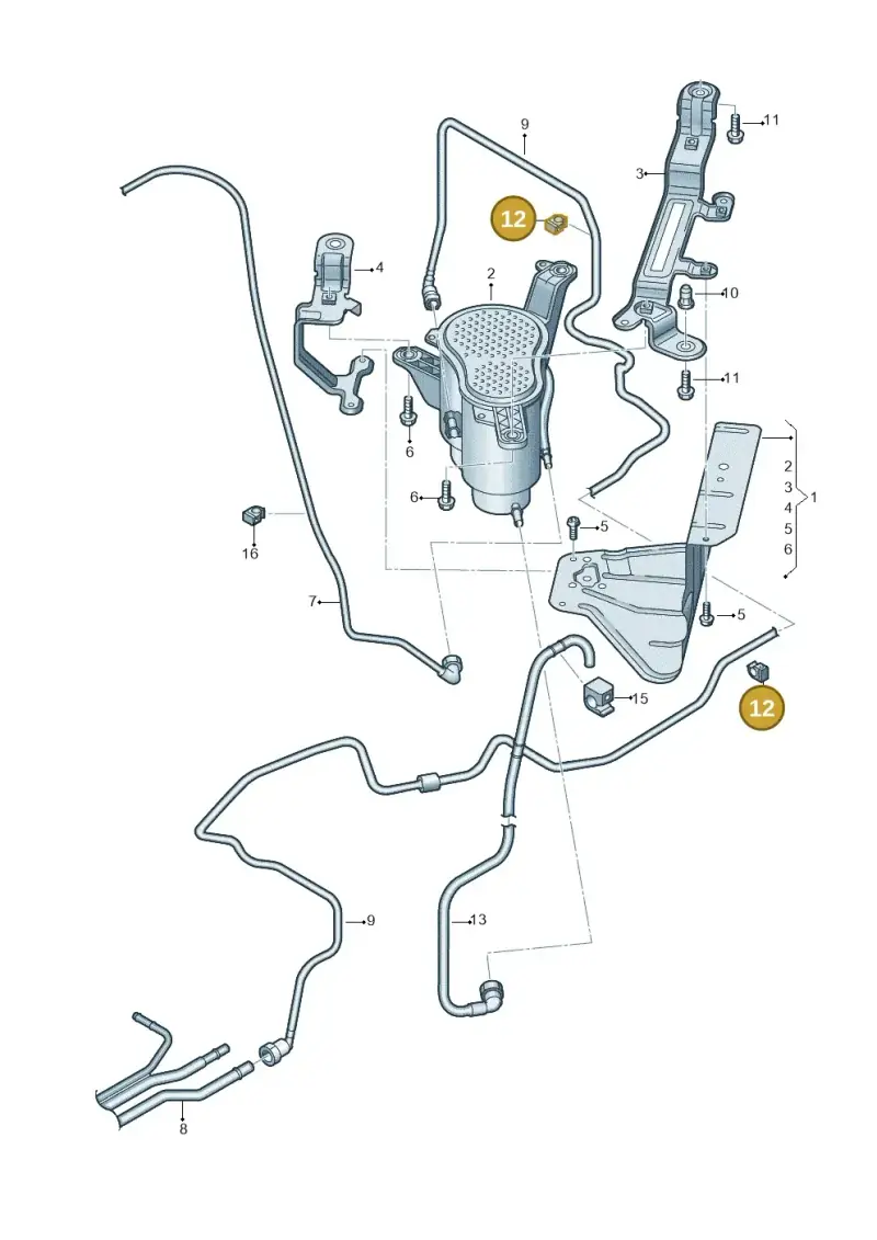 4M0201449N — Audi Q7 qu. 3.0 TDI (2015-2019) diagram 859201800, position 12
