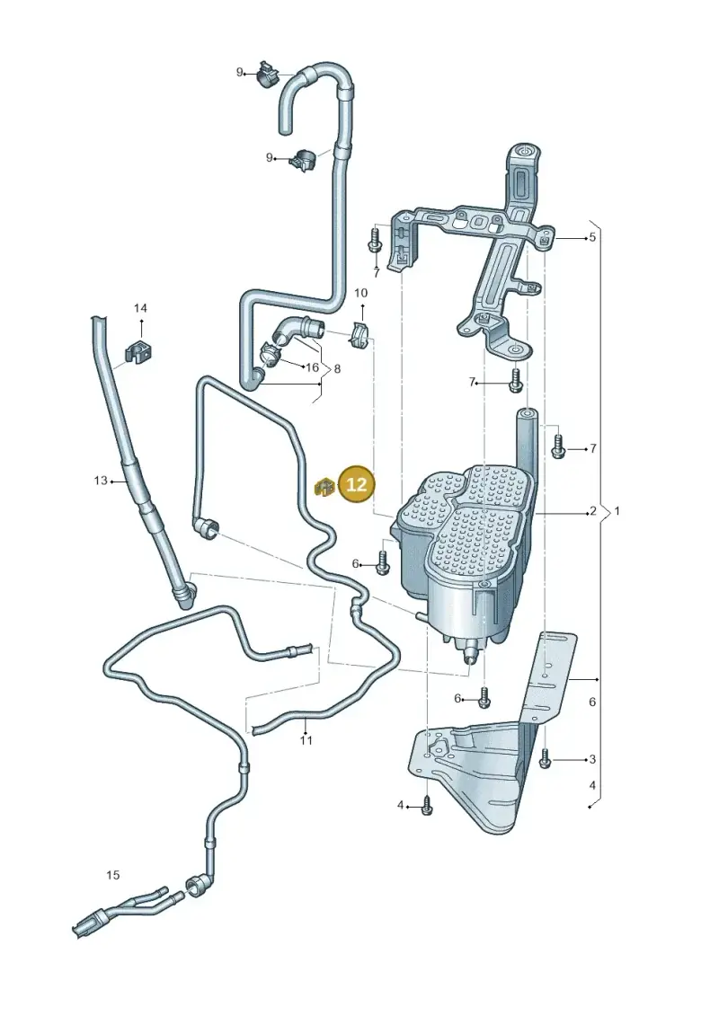 4M0201449N — Audi Q7 qu. 3.0 TDI (2015-2019) diagram 859201840, position 12