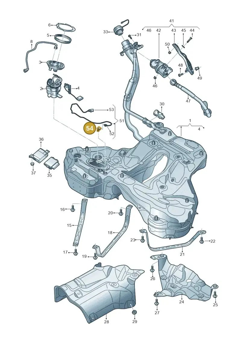 4M0201733C — Audi A6 2.0 (2018-) diagram 430201030, position 54