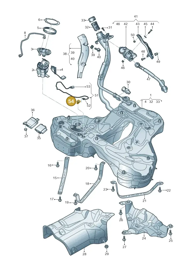 4M0201733C — Audi A7 Sportback (2018-) diagram 435201030, position 54