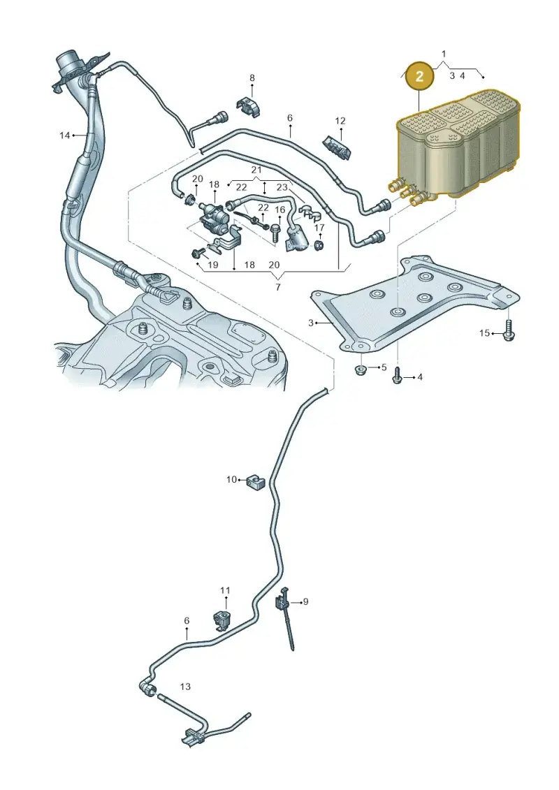 4M0201801A — Audi RS7 Sportback (2019-) diagram 430201850, position 2