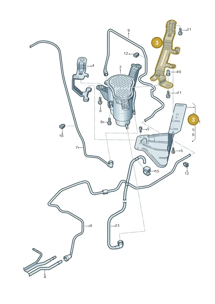4M0201827N — Audi Q7 qu. 3.0 TDI (2015-2019) diagram 859201800, position 3