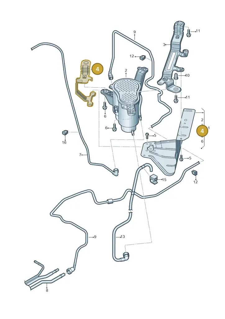 4M0201827P — Audi Q7 qu. 3.0 TDI (2015-2019) diagram 859201800, position 4