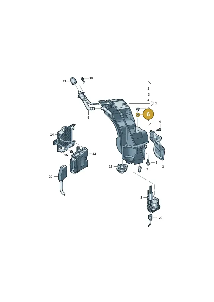 4M0201840 — Audi Q8 Quattro 3,0 (2018-) diagram 859201401, position 6