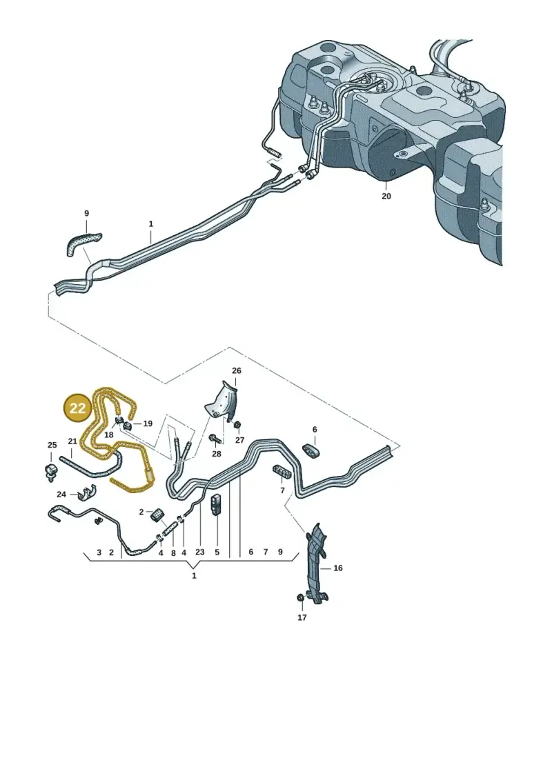 4M0201994AF — Audi Q8 Quattro 3,0 (2018-) diagram 429201051, position 22