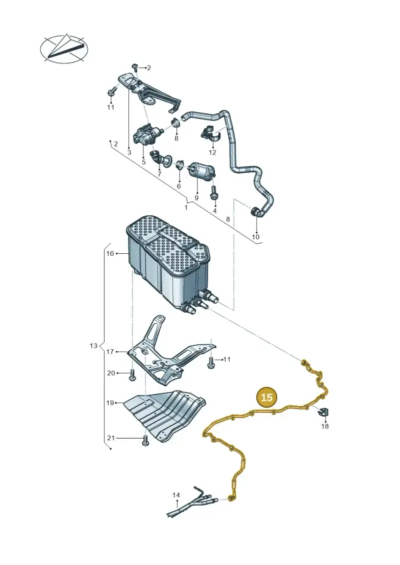 4M0201995T — Audi RS Q8 Quattro (2019-) diagram 624201030, position 15
