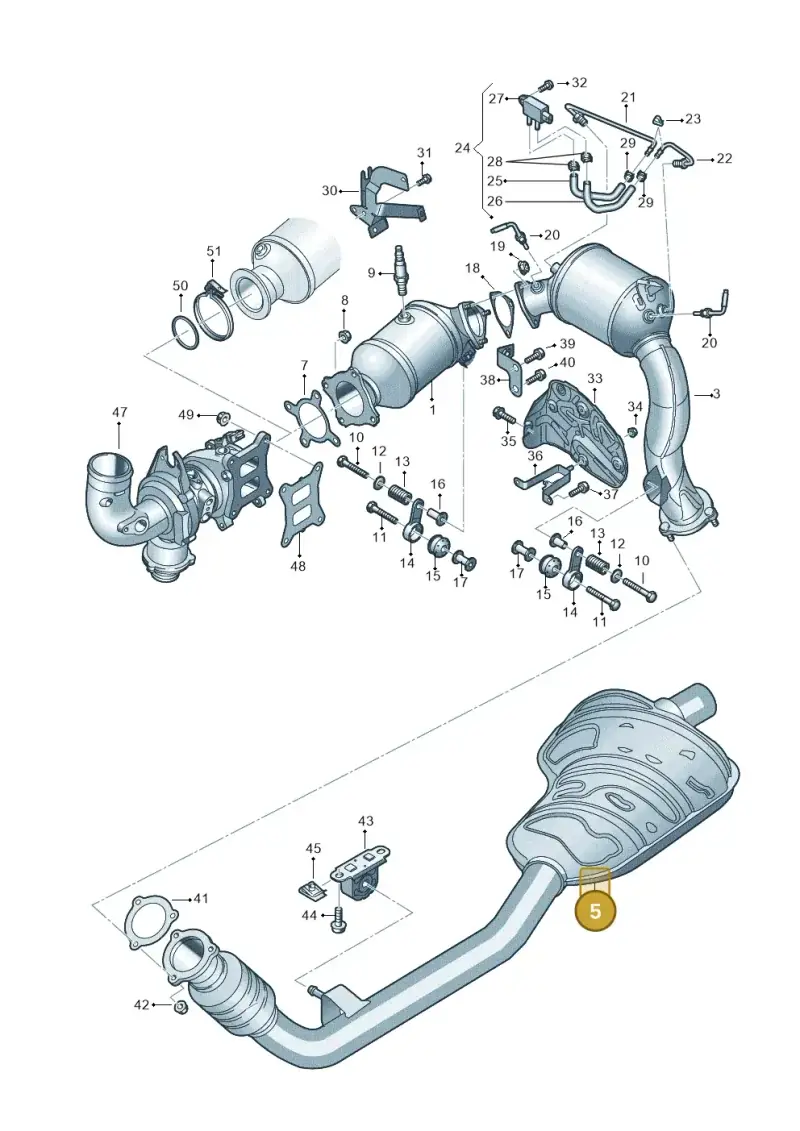 4M0253300AJ — Audi Q8 (2018-2025) diagram 429253350, position 5