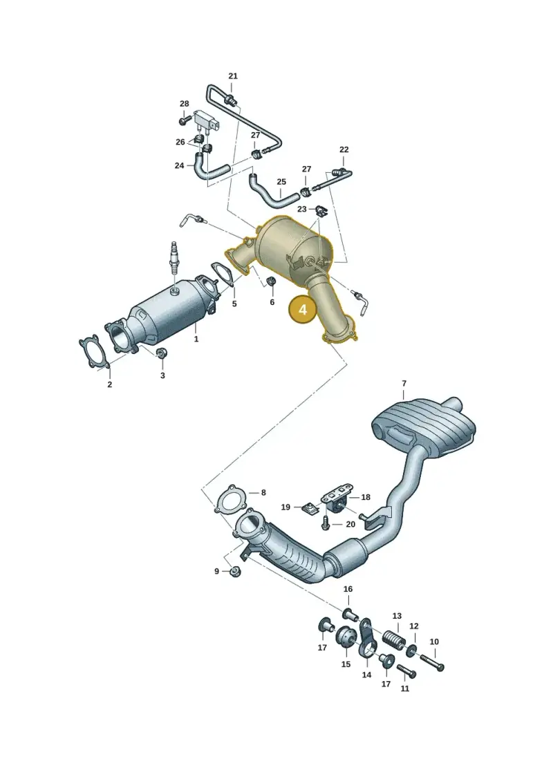 4M0254800H — Volkswagen Touareg (2017-2025) diagram 439253035, position 4