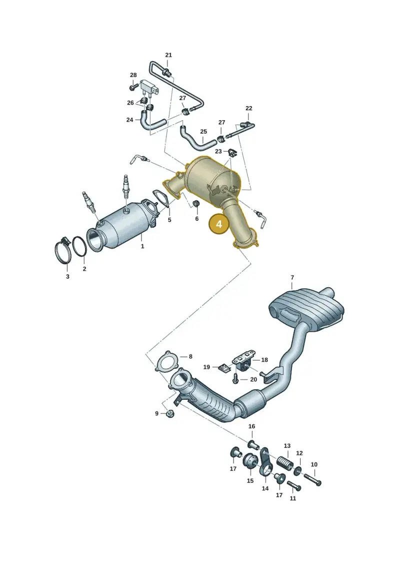 4M0254802A — Volkswagen Touareg (2017-2025) diagram 439253033, position 4