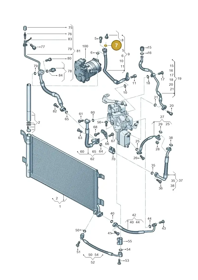 4M0261185 — Audi A6 2.0 (2018-) diagram 435260700, position 7