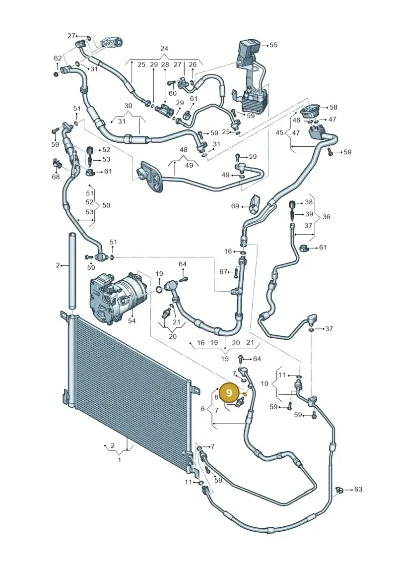 4M0261185 — Audi Q7 qu. 3.0 TDI (2015-2019) diagram 859260046, position 9