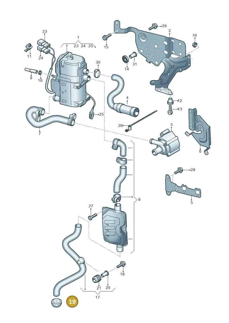 4M0261345 — Audi Q7 qu. 3.0 TDI (2015-2019) diagram 859261000, position 19