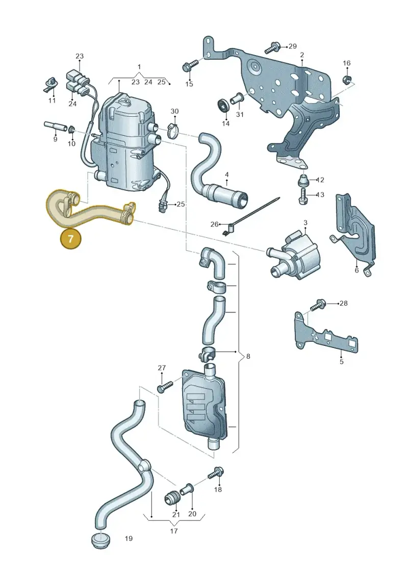 4M0265055D — Audi Q7 qu. 3.0 TDI (2015-2019) diagram 859261000, position 7