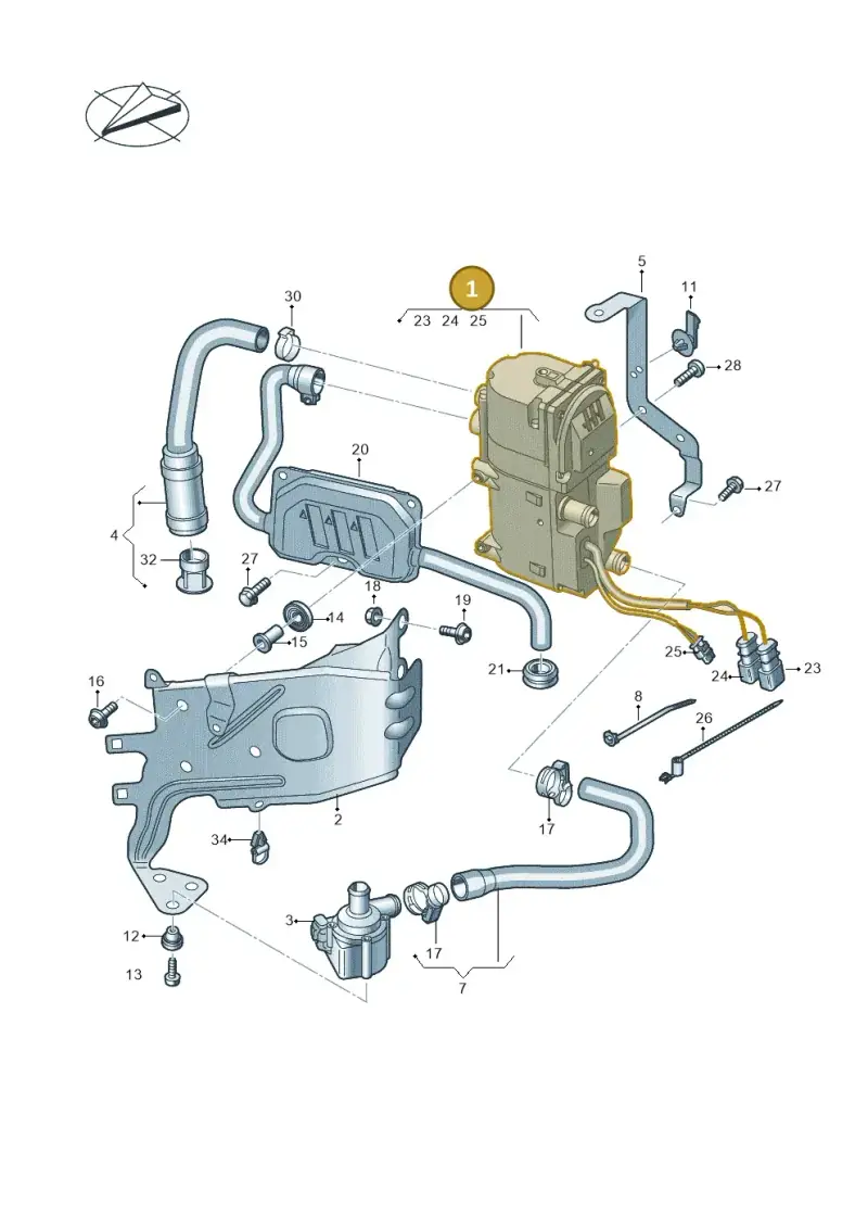 4M0265105D — Audi A6 2.0 (2018-) diagram 435261000, position 1